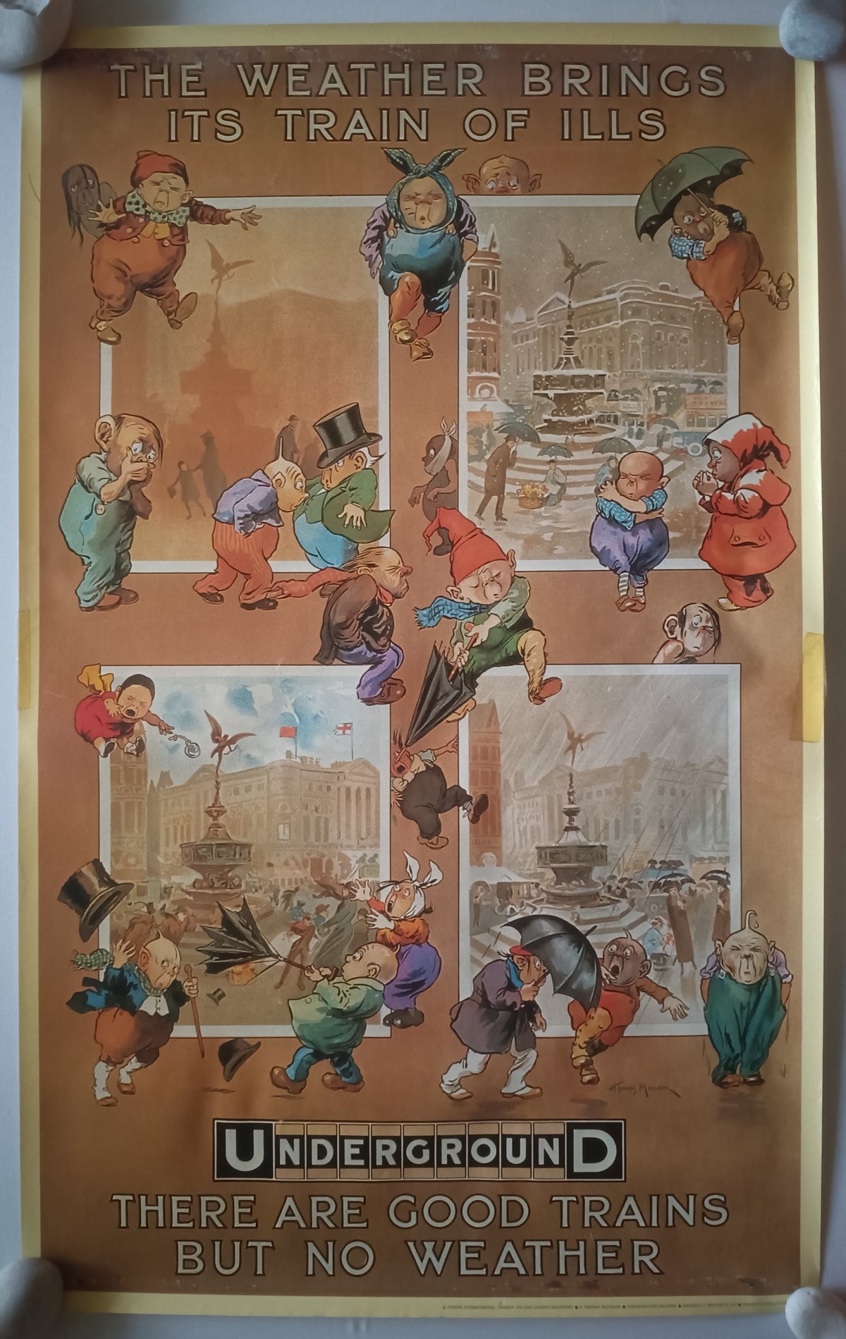 London Underground – sæt af 4 plakater (Athena, London 1978)