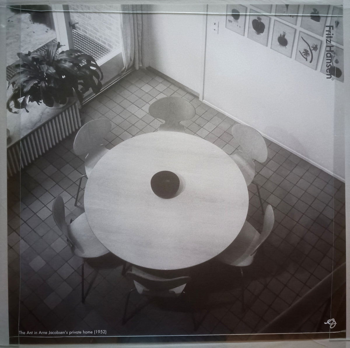 Arne Jacobsen plakat – Myren i Arne Jacobsens eget hjem (1952), Fritz Hansen 2002