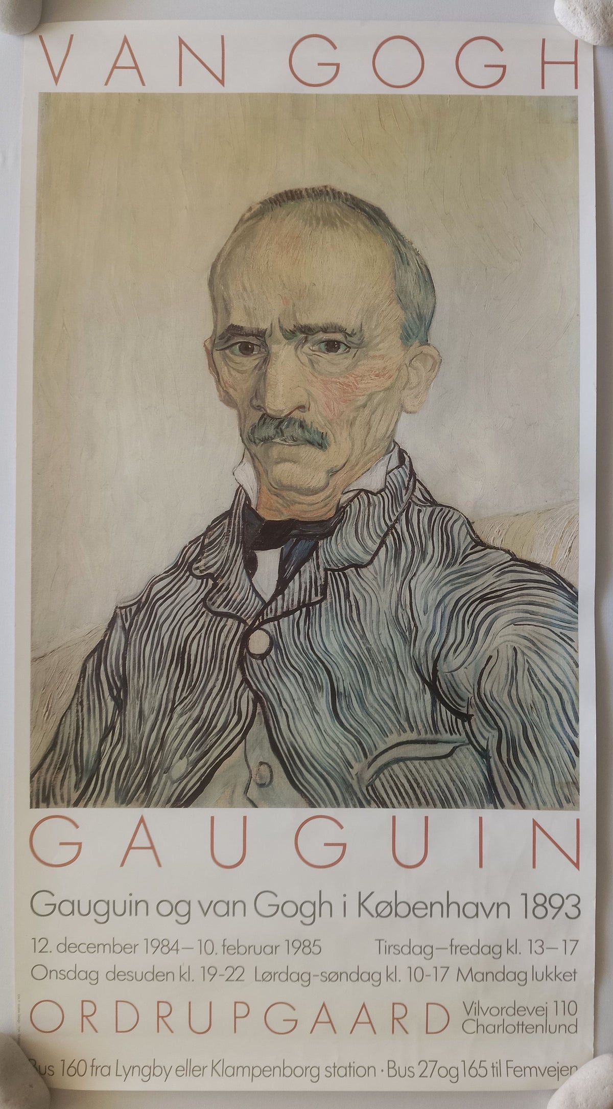 Vincent van Gogh – Gauguin og van Gogh i København 1893, Ordrupgaard udstillingsplakat (1984)