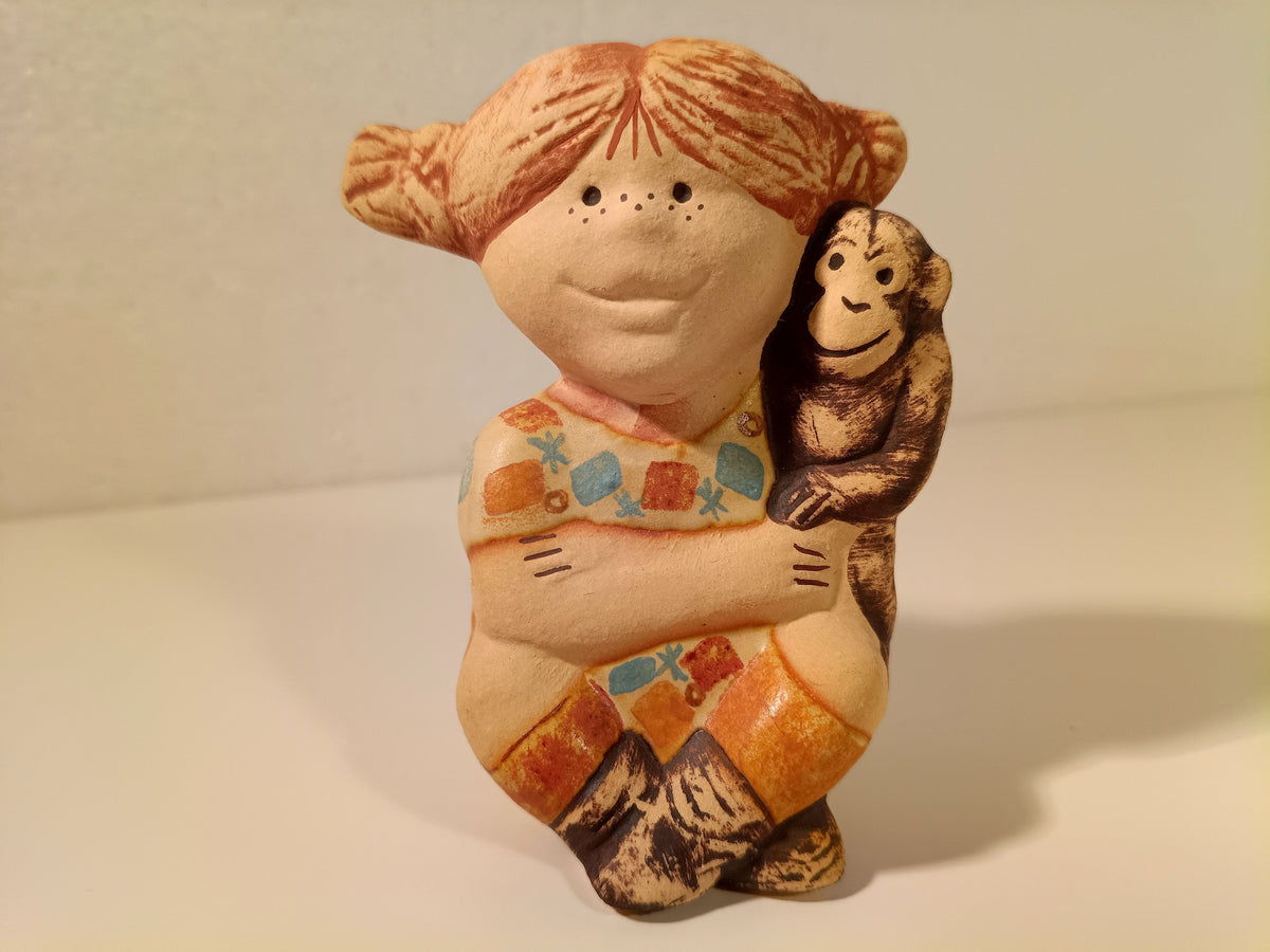 Lisa Larson Pippi Langstrømpe keramikfigur – set forfra