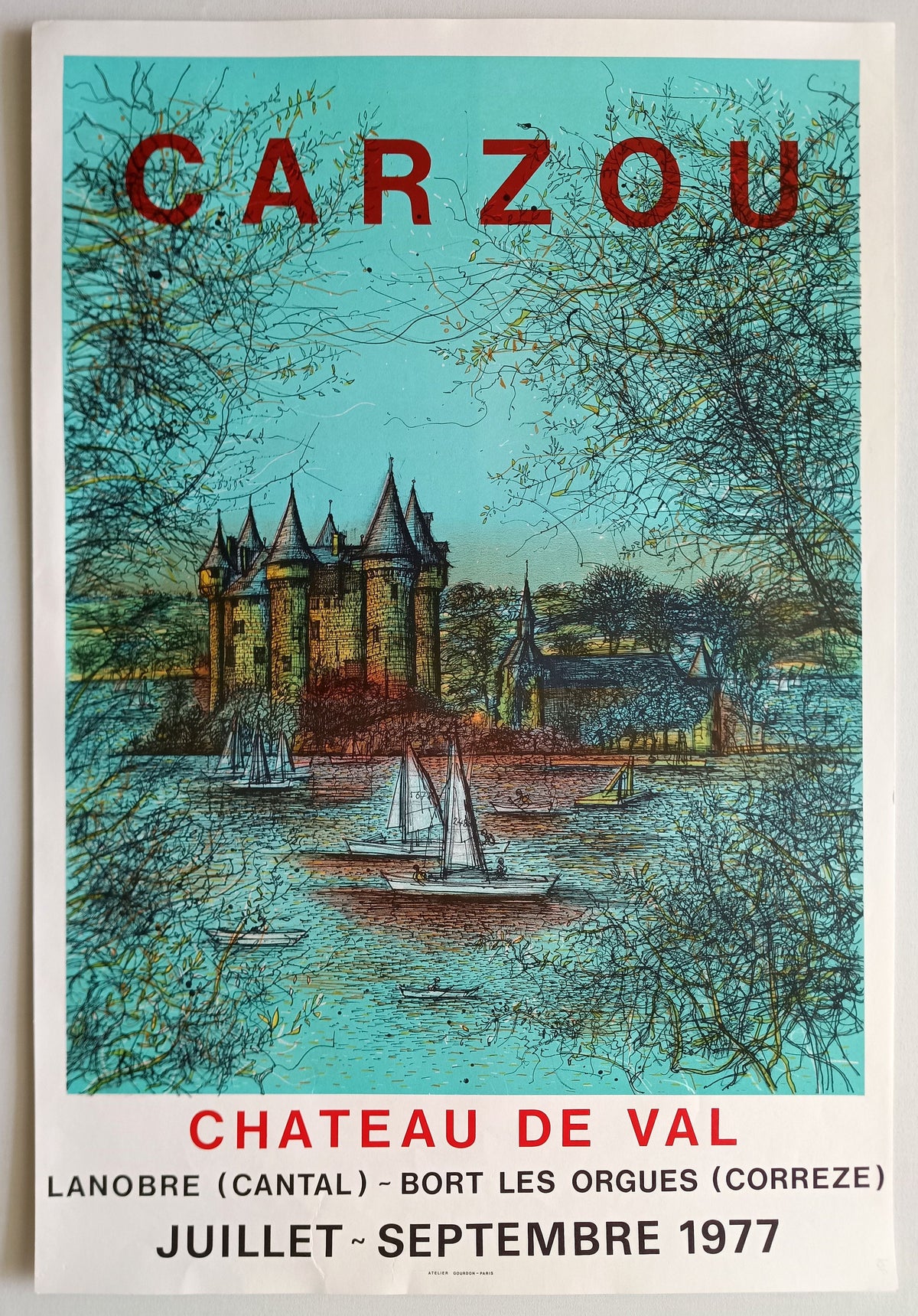 Jean Carzou Château de Val plakat 1977