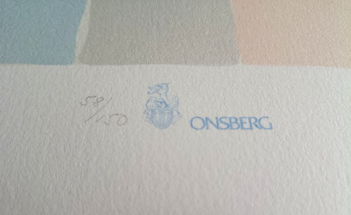Ulf Onsberg litografi 58/150 – nummerering