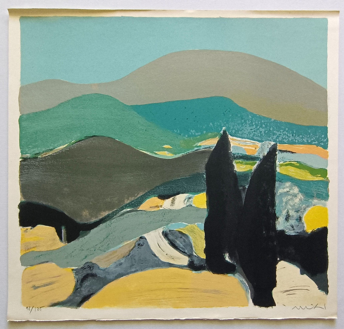 Roger Muhl farvelitografi 98/125