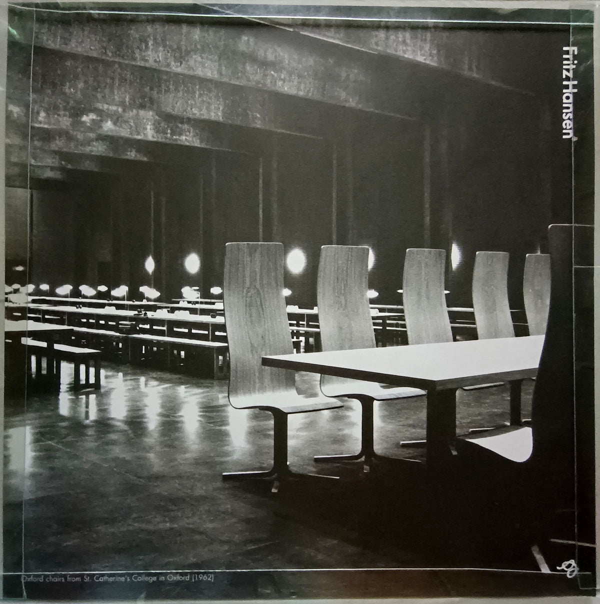Arne Jacobsen plakat – Oxford-stolene på St. Catherine's College, Oxford (1962), Fritz Hansen 2002
