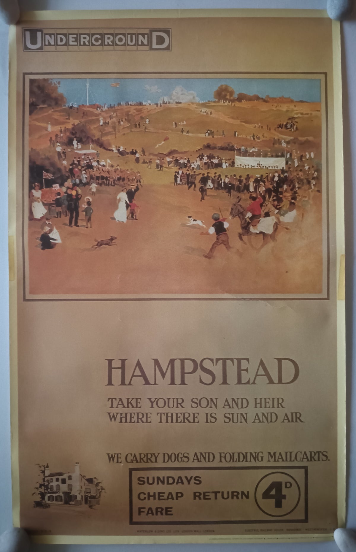 London Underground – sæt af 4 plakater (Athena, London 1978)