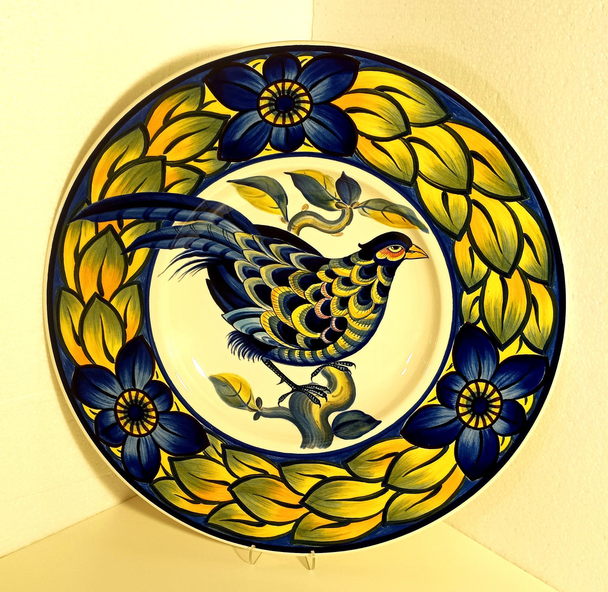 Royal Copenhagen Blue Pheasant vægfad – billede 2