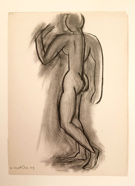 Henri Matisse nøgen figur i profil fra Derrière le Miroir 1952