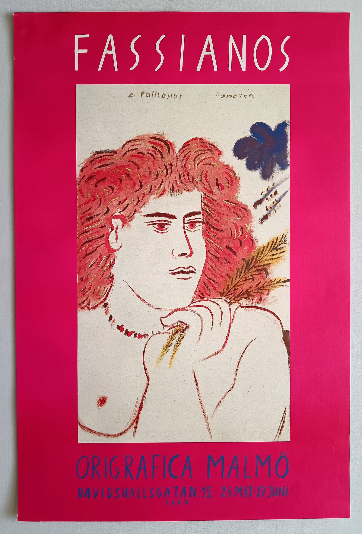 Alekos Fassianos udstillingsplakat 1987