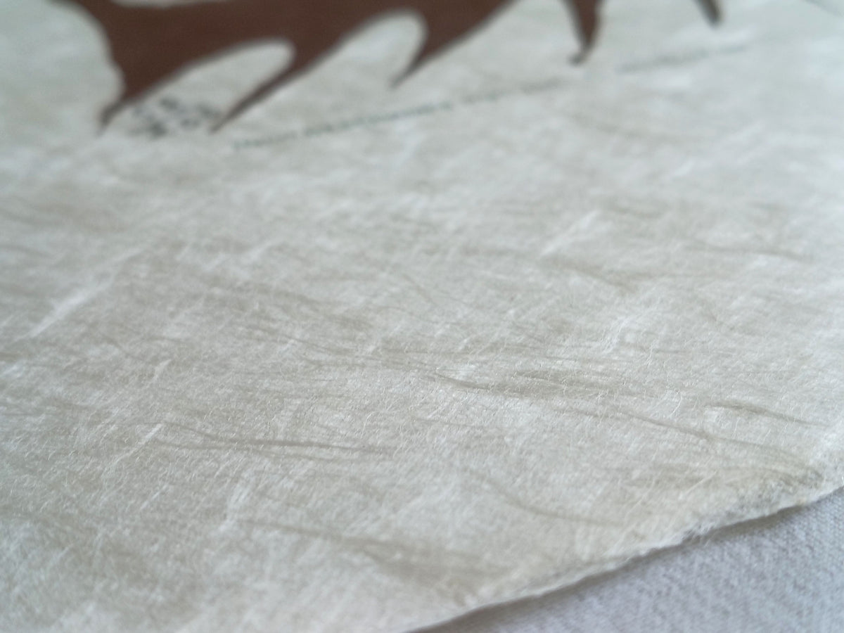 Picasso L'Homme à la Fraise Mourlot litografi – japansk papirs fiberstruktur