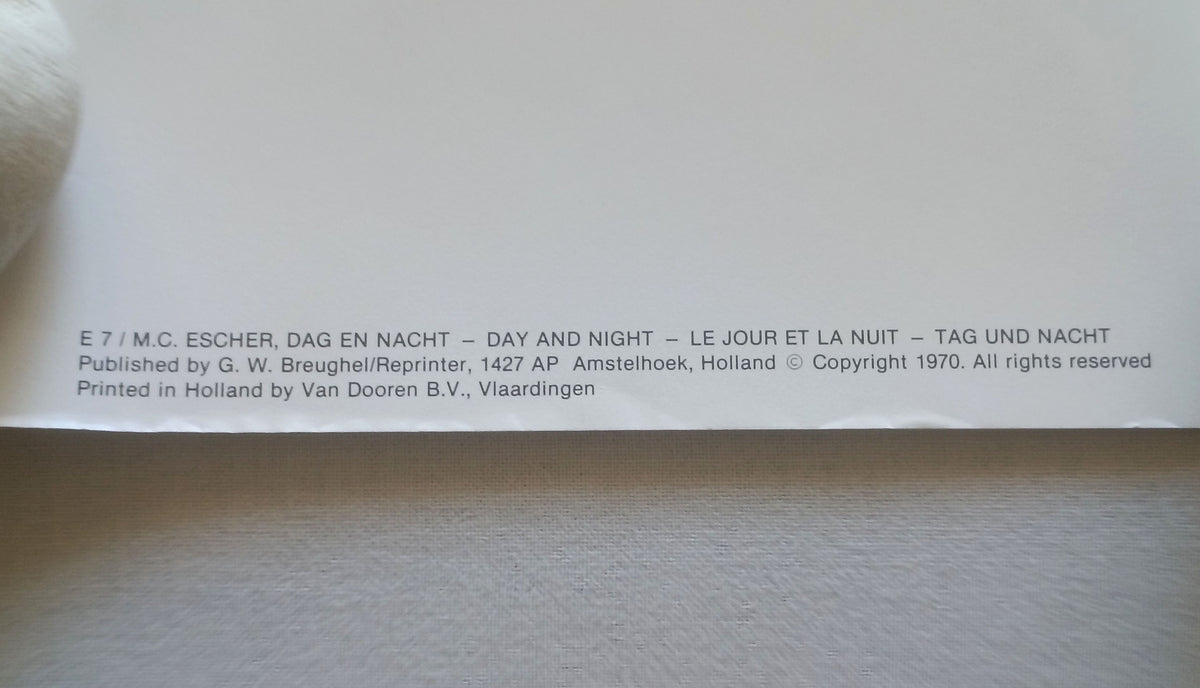 M.C. Escher – Dag en Nacht & Lucht en Water, sæt af 2 tryk (Breughel, 1970)
